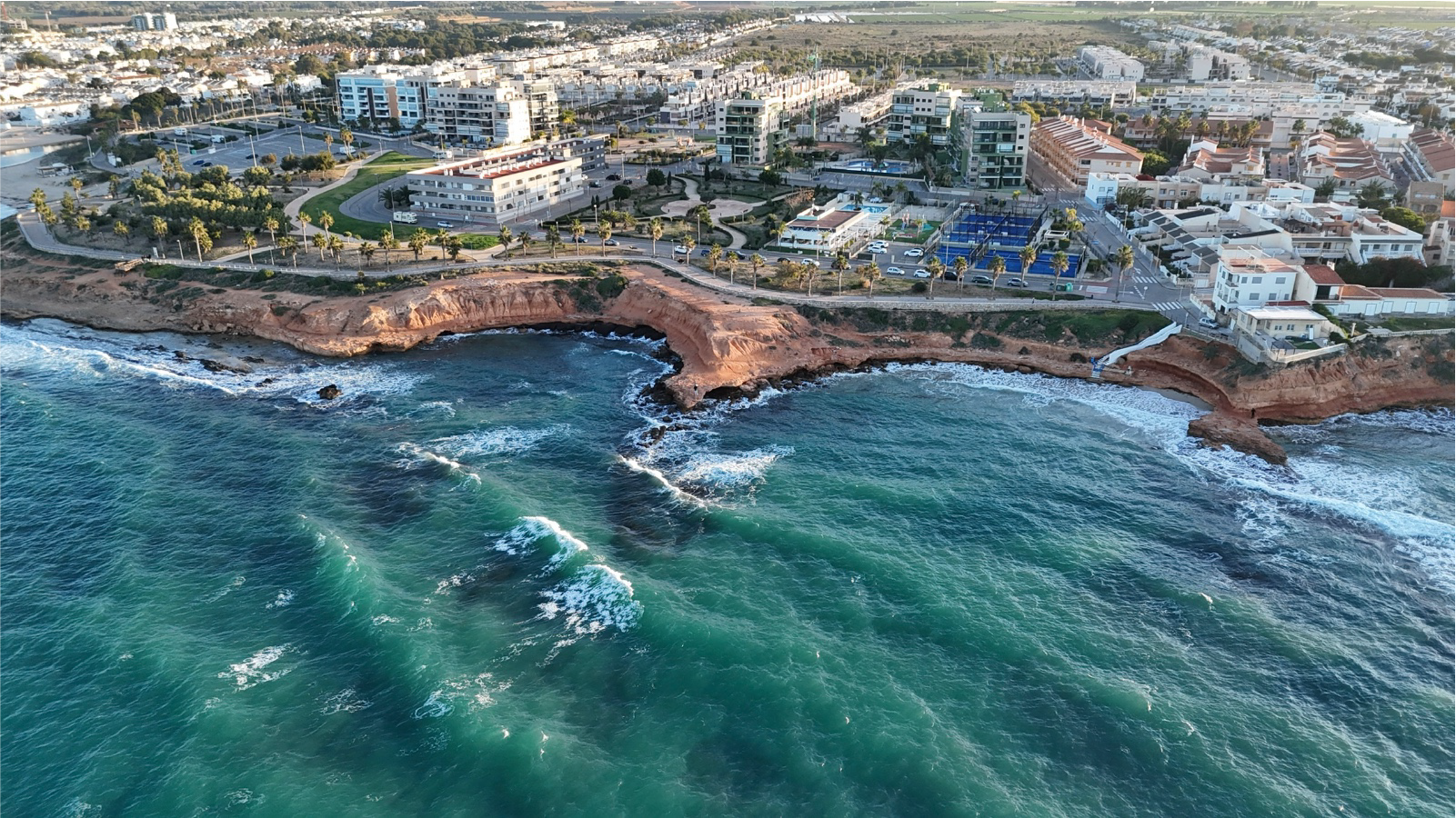 Vista aérea de la costa de Torre de la Horadada